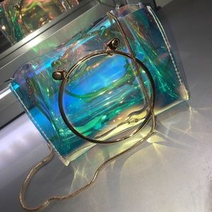Mermaid metallic Off the shoulder/Mini purse